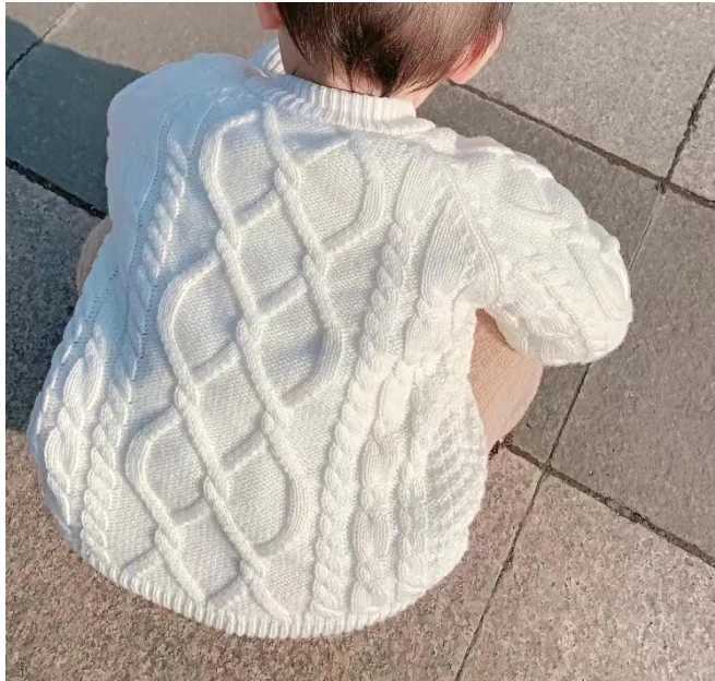 Children boys girls sweaters babies toddlers warm sweaters childrens cartoons thick tops wool zippersW240824