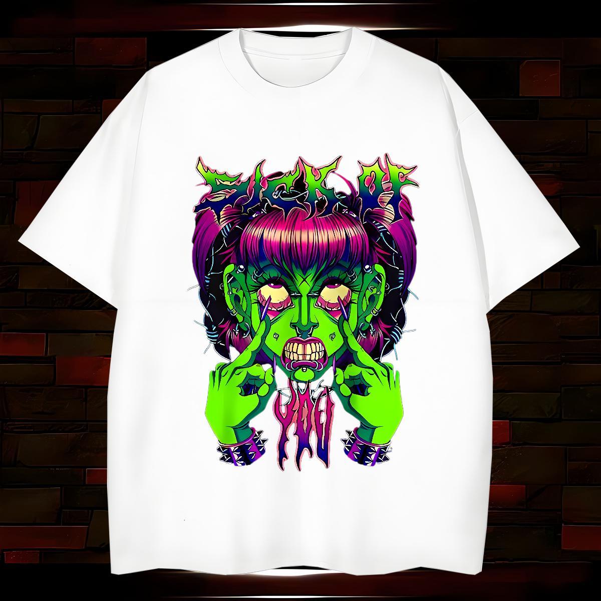 Wholesale T shirt 230g Pure Cotton skull Home Outdoor Black White Breathable Soft Tshirt for Man Woman Fashion Design Tops Tees