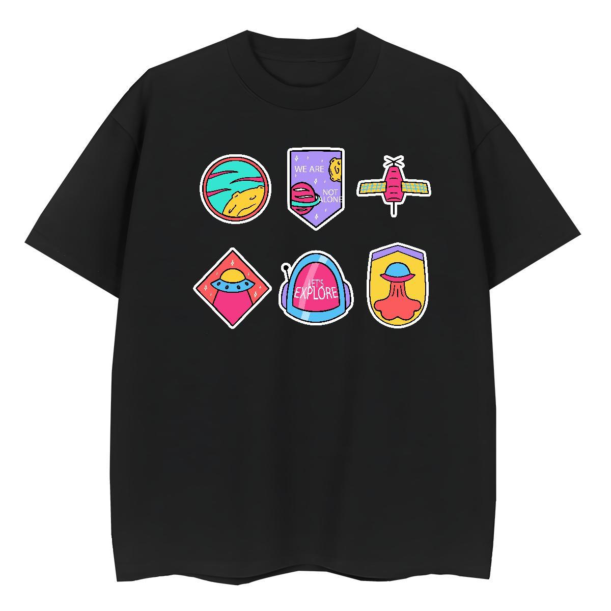 Nice Women Tees 230g 100% Cotton planet Hip Hop T Shirt For Woman Comfortable Custom Print Oversized Tshirts