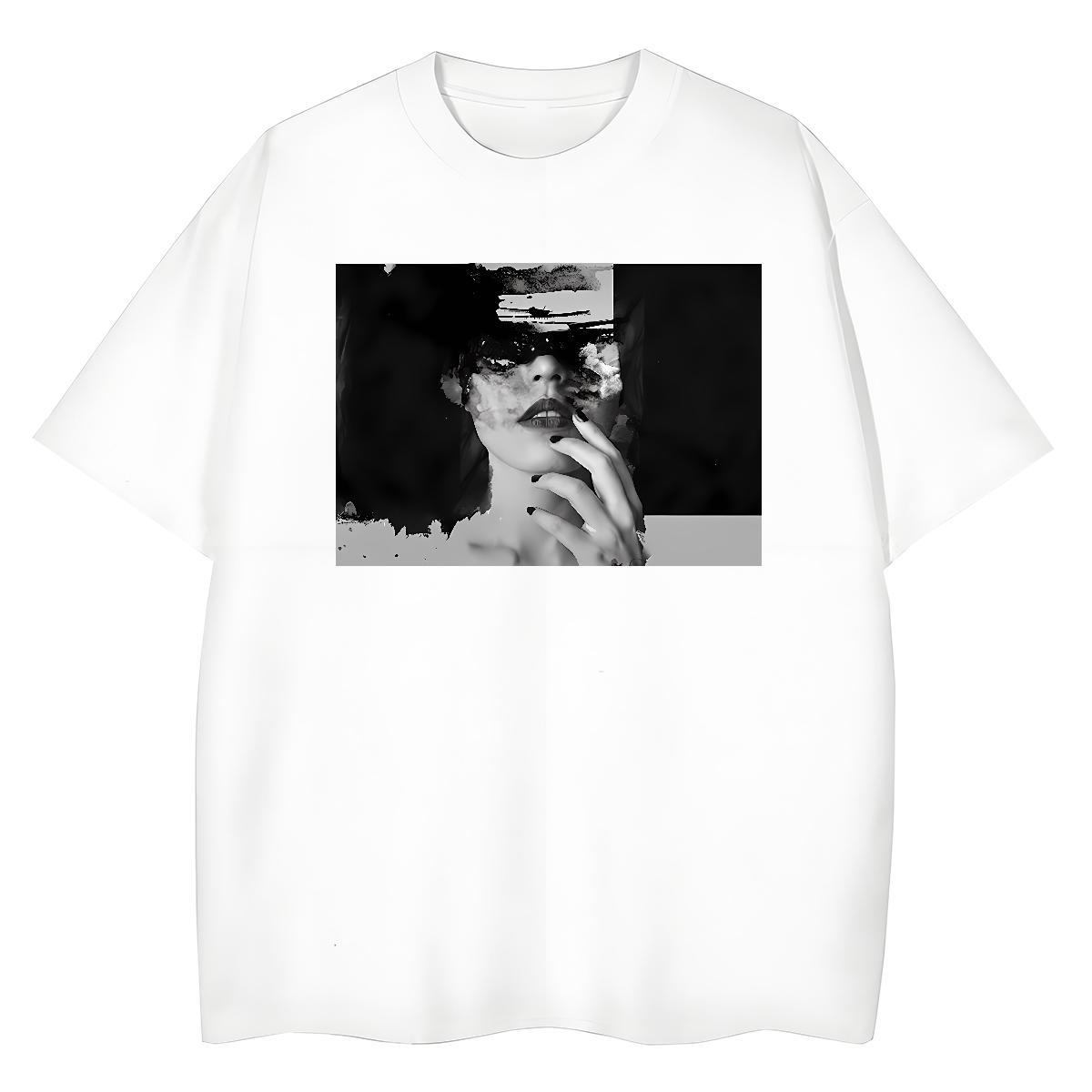 Free Shipping T-Shirts 100% Cotton 230g finger Spring Summer Custom Print Oversized Short Sleeve O-Neck Tshirt for Man Woman Fashion Casual Polos