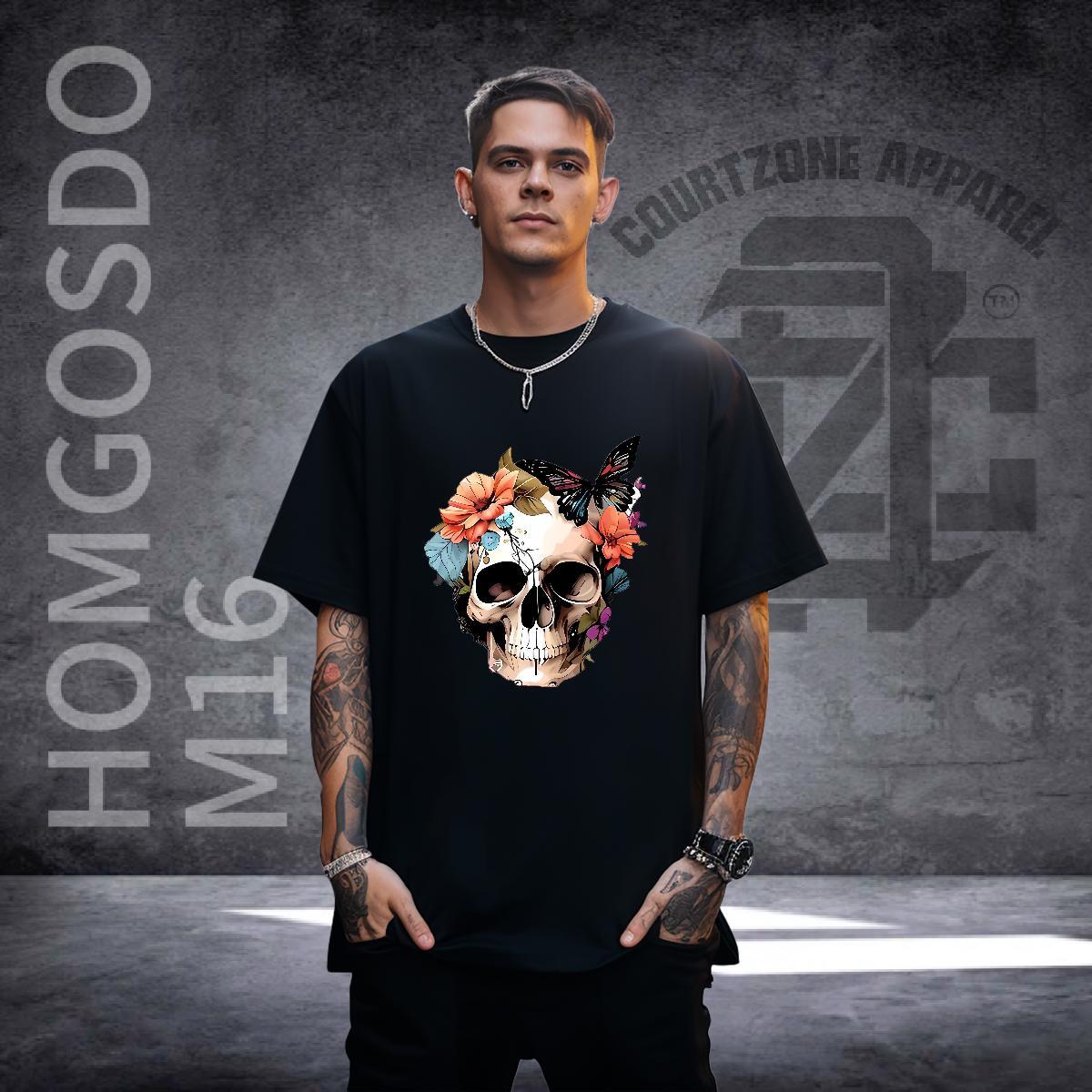 Comfortable Man T Shirts 230g 100% Cotton flower Daily Outfit Custom Printed Short Sleeve Soft Couples T Shirts Wholesale Tees