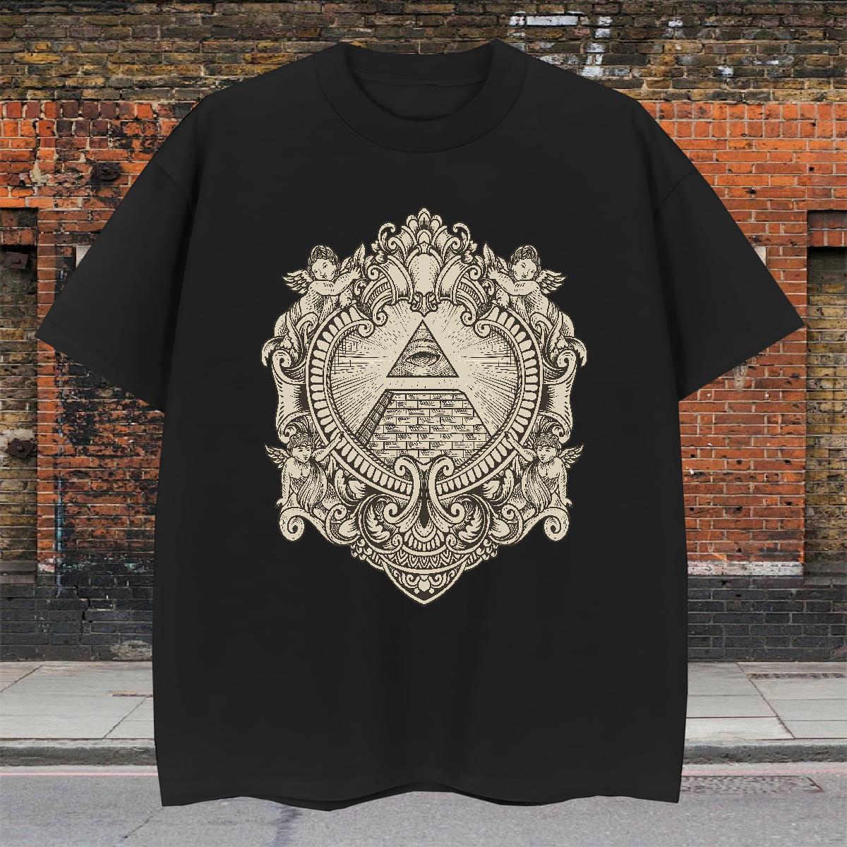 Cool Design T-Shirts 230g 100% Cotton eye of the devil Summer Casual Custom Print Plus Size Crew Neck Tshirts New Designer Tees Shirts