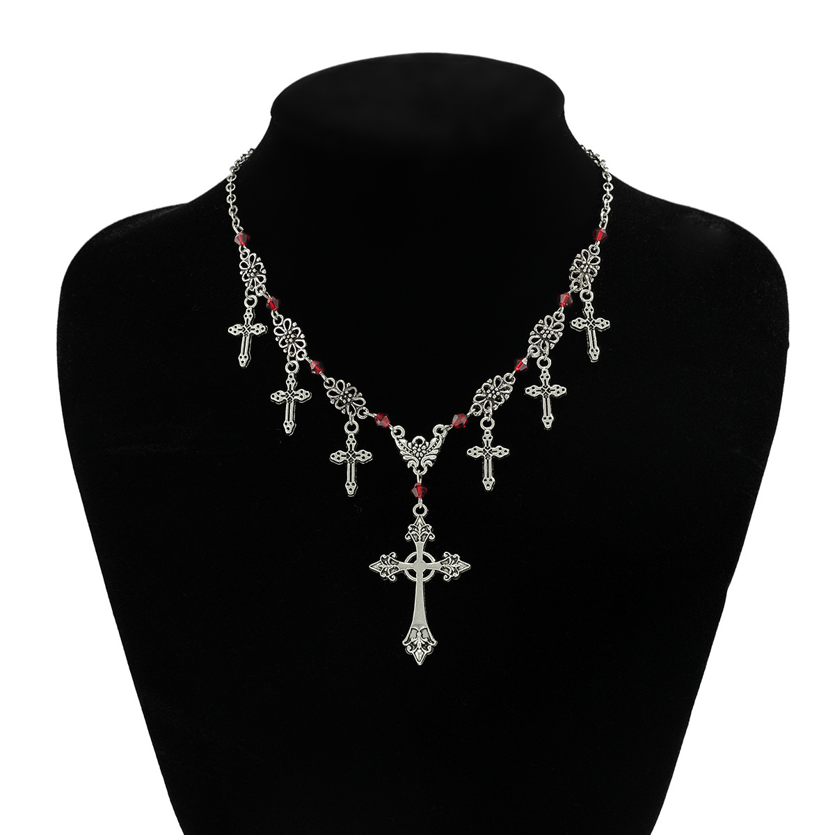 Jewelry: Hip Hop Neckchain Cross Pendant, Dark collarbone Chain, Gothic Sweet Cool Necklace, Unique