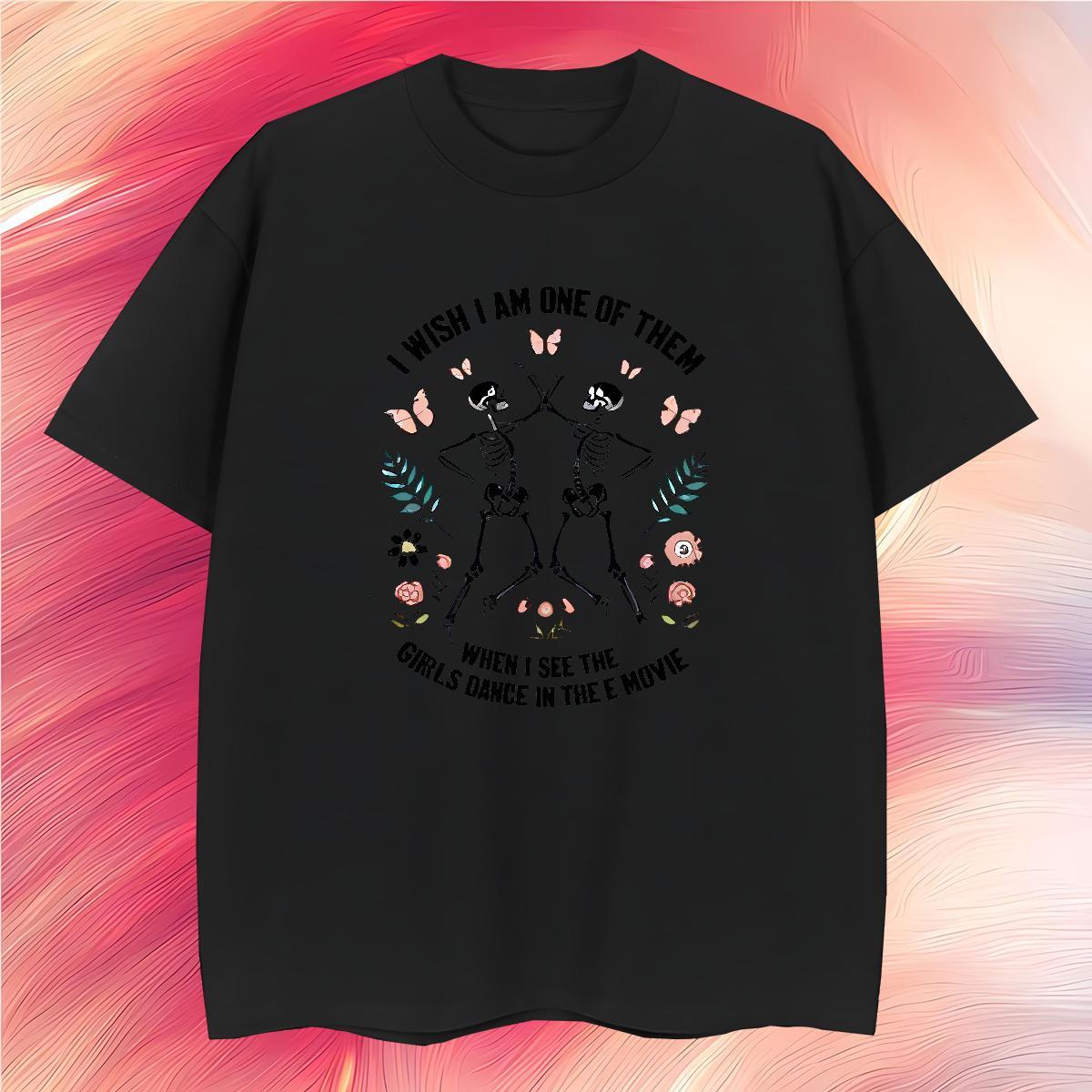 Soft T Shirts Men 230g Pure Cotton flower Sport Cartoon Print Crew Neck Men Clothes T-Shirt Stylist Wear
