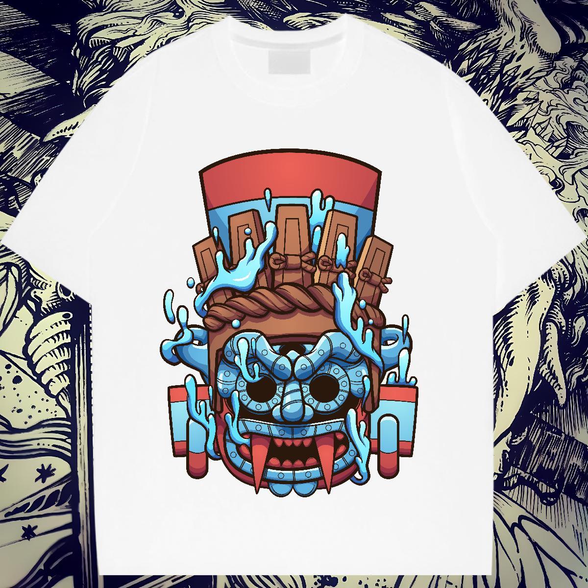 High quality Unisex Tshirts 230g Pure Cotton scare Home Outdoor Woman T Shirts Breathable Graphic Top Shirts