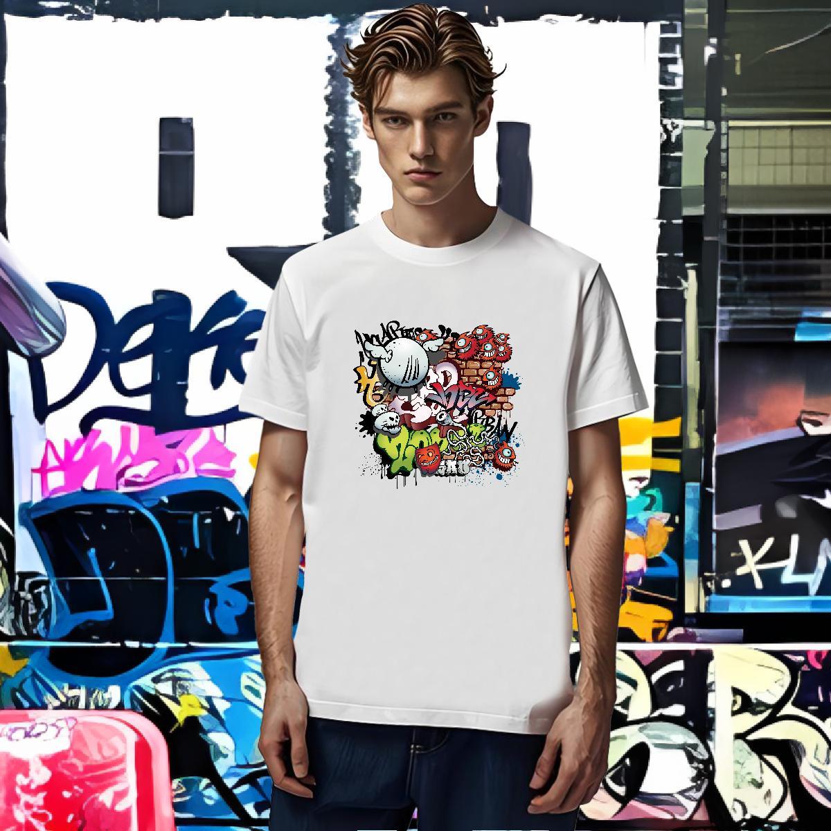 Loose Man T Shirts 230g Pure Cotton skull Spring Summer Customized Breathable Men Tees DIY Customized Clothings