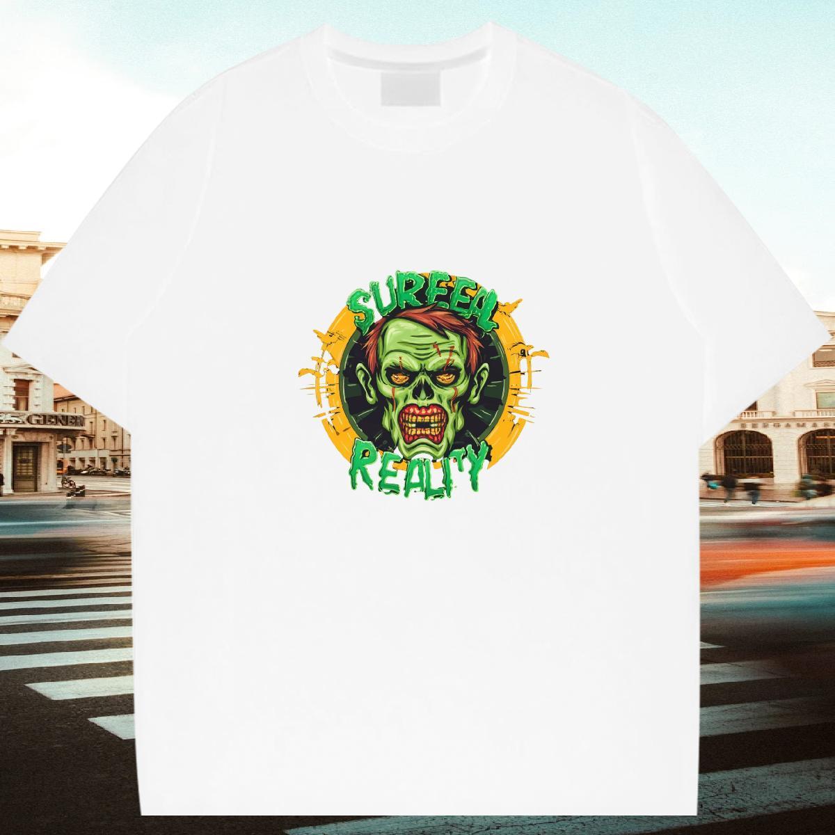 Cool Design Men T Shirts 230g 100% Cotton skull Street Casual Custom Print Plus Size O-Neck Short Sleeve Men Tshirts 2024 New Tops Shirt