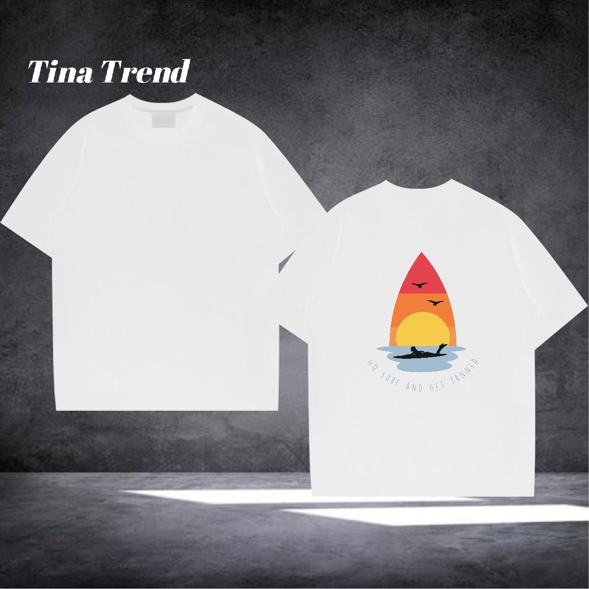 TOP Quality T-Shirts 230g Cotton beach Hip Hop Asian Size Round Neck Short Sleeve Tshirt for Man Woman Fashion New Tops Shirt