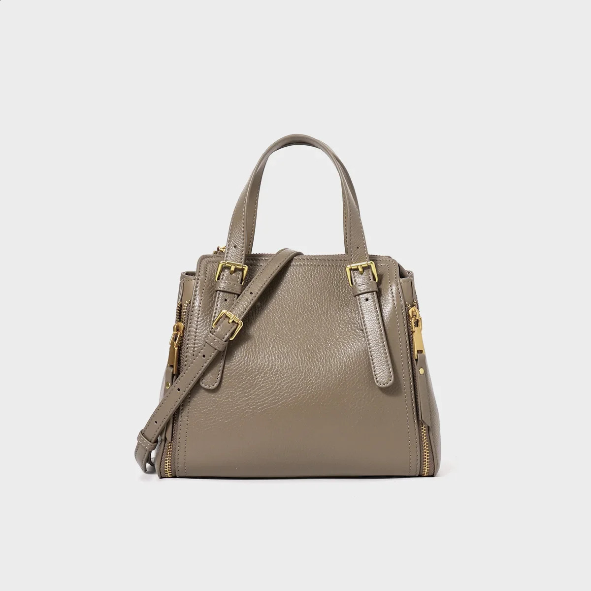 womens handbag high-quality genuine leather shoulder bag with large capacity cowhide zipper and metal buckle handbag 240826