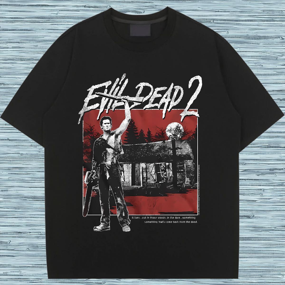 Brand Women Tshirts 230g Cotton scary Outdoor T Shirts Women Breathable Cartoon Printing L-4XL Clothes