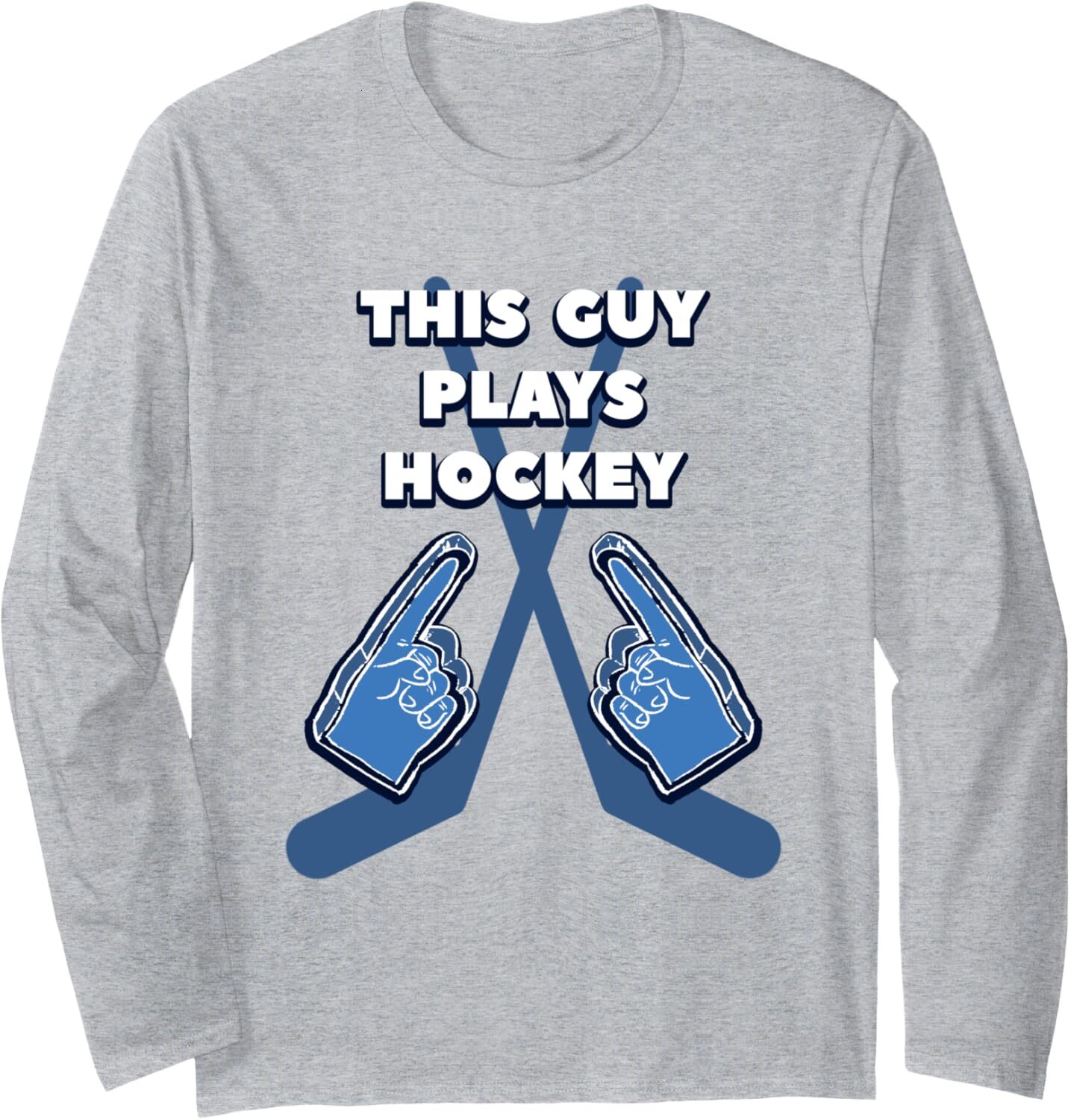 Long Sleeve Shirts for Men sweatshirt This Guy Plays Hockey Funny Ice Skating Lover Gift Long Sleeve Tee Streetwear Casual tops clothes