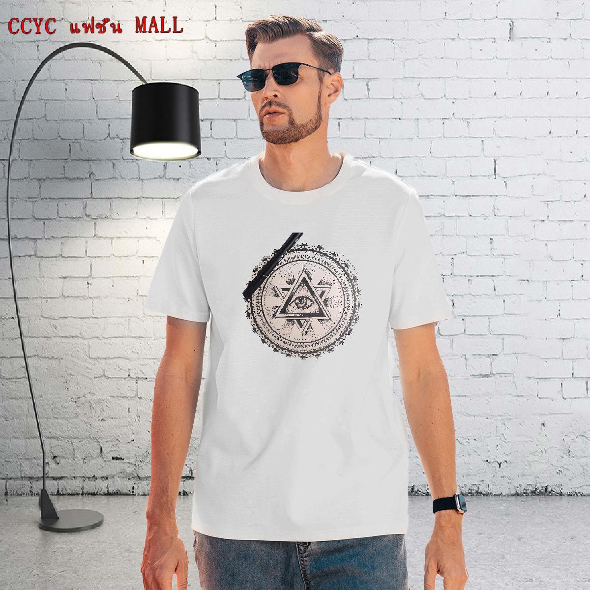 High Quality T shirt 230g 100% Cotton eye of the devil Hip Hop Plus Size Cartoon Crew Neck Men Tshirts Factory Direct Clothes