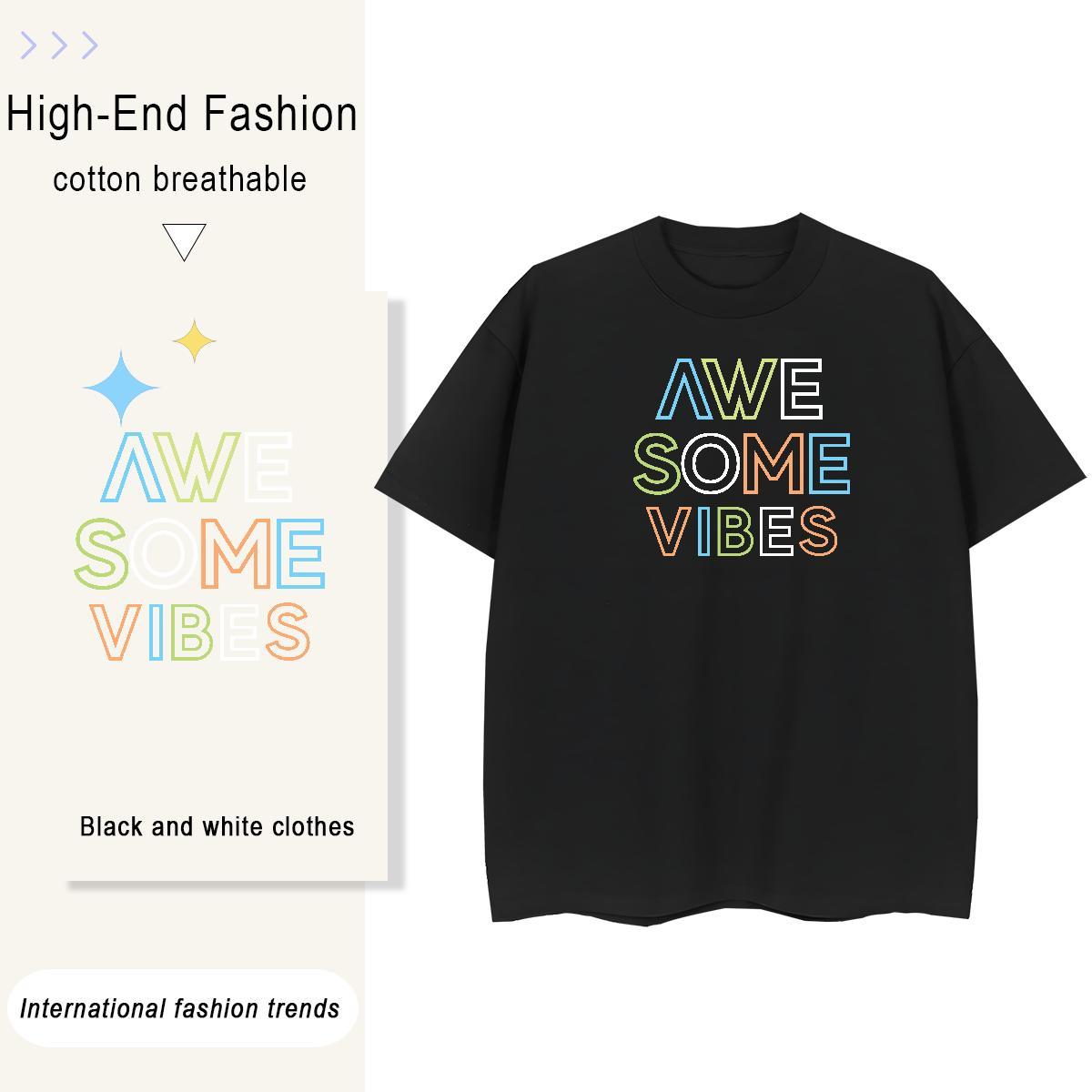 5A Lady T shirt 100% Cotton 230g letter High Street Hip Hop Woman T Shirts Short sleeve Soft Cartoon Print Clothes Shirt