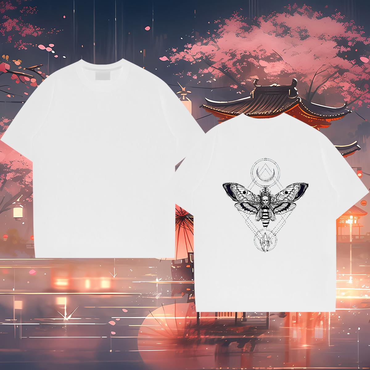 TOP Quality Man T Shirts 230g Cotton skull Casual Daily Wear Custom Printed Breathable Crew Neck Men Tshirts Fashion Designer Top Tees