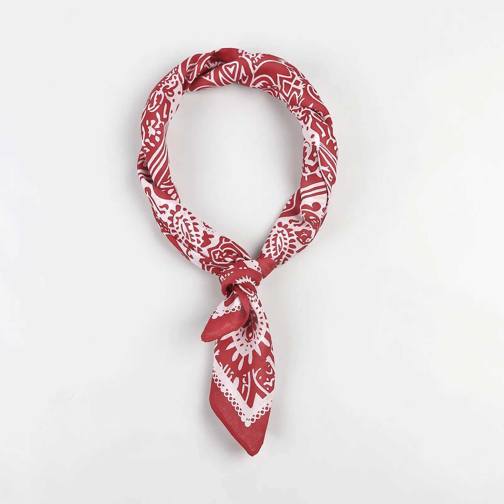 3 cotton placket flower hip-hop mens pocket outdoor sports square head and neck scarf wristband handle W240824