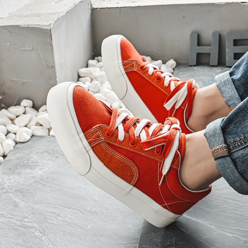 Summer Canvas Multi Fashion Mens Color Lace Up Board Breathable and Versatile Sports Shoes for Loafe