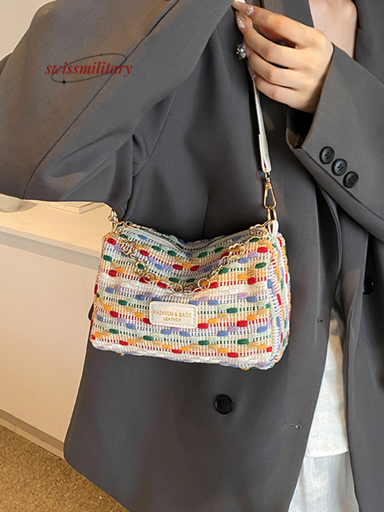 Swissmilitary 2025 Trendy Colorful Crossbody Bags Women Simple Casual Zipper Pillow Bag Summer Versatile Travel Handbags #48