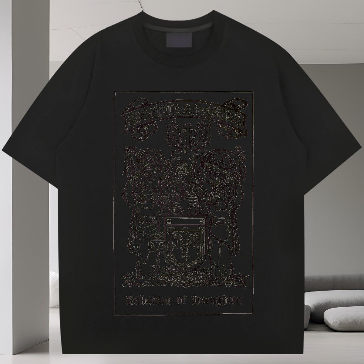 Cool Men T Shirts 100% Cotton 230g The Cross Hip Hop Street Anime Crew Neck Couples T Shirts 2024 DIY Tees