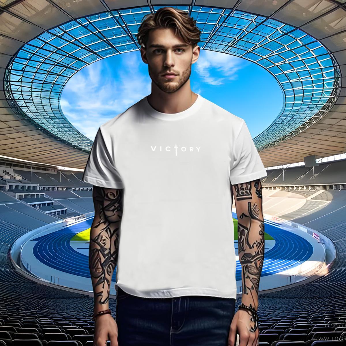 Free Shipping T-Shirts 230g Cotton letter Casual Beach Asian Size Crew Neck Men Tops Tees Fashion Casual Tees Shirts