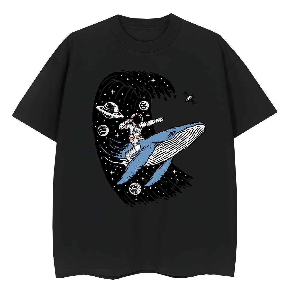 High quality Couples T Shirts 230g 100% Cotton universe High Street Hip Hop T shirt Breathable Soft Oversized L-4XL Tops
