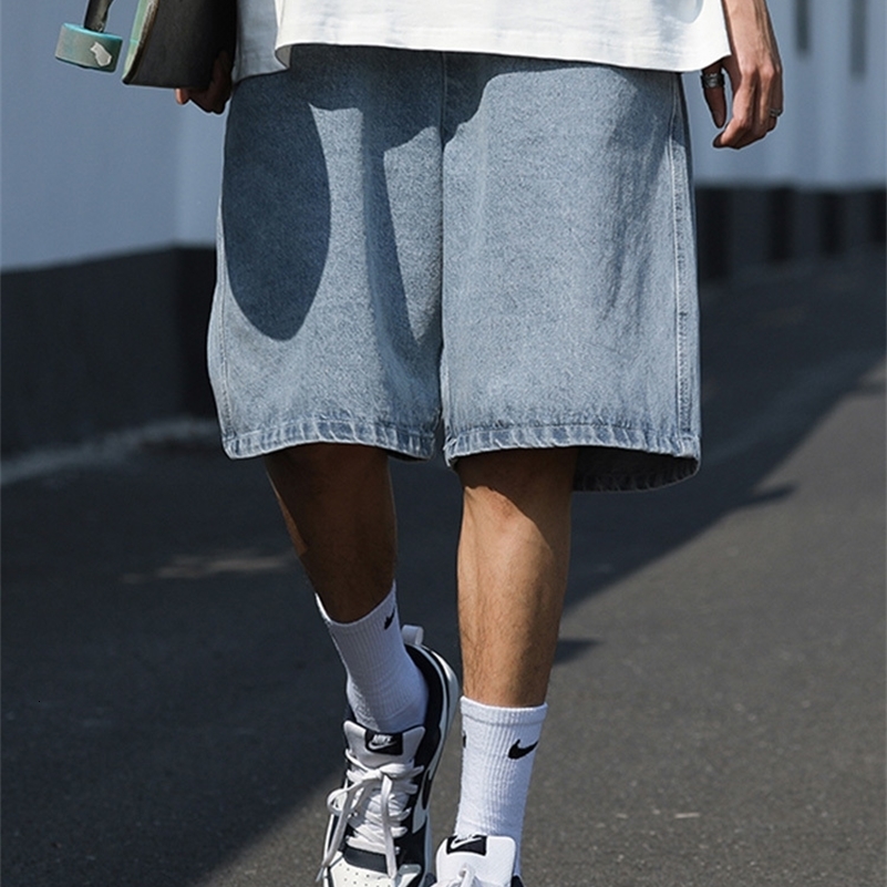 Mens Shorts Jeans Blue Denim Jorts Baggy Harajuku Pants Streetwear Y2k Oversize Korean Fashion Vintage Unisex Summer Clothes y240824