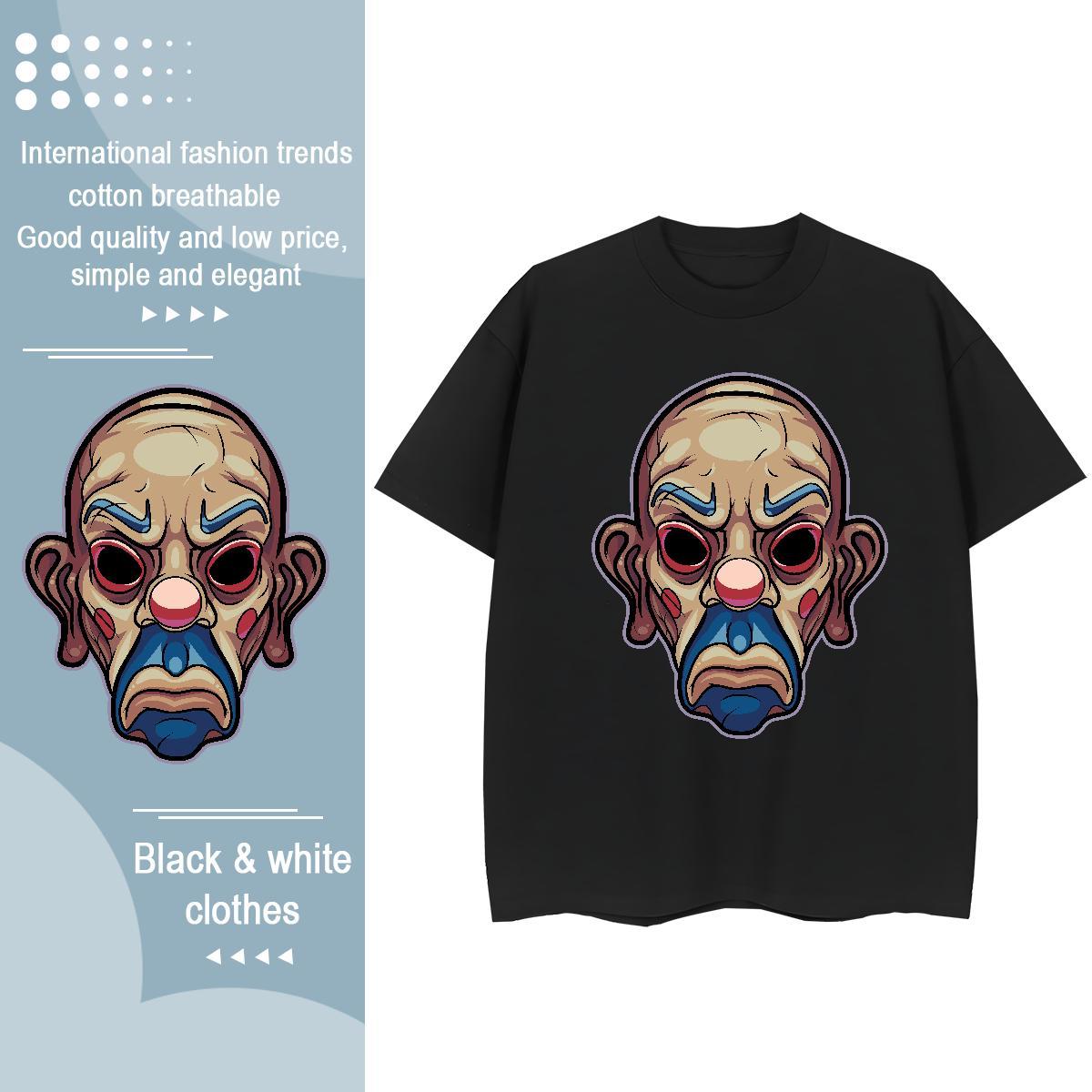 TOP Quality T shirt 100% Cotton 230g portrait Casual Beach Asian Size Breathable Crew Neck Mens Tshirts Classic Casual Tees