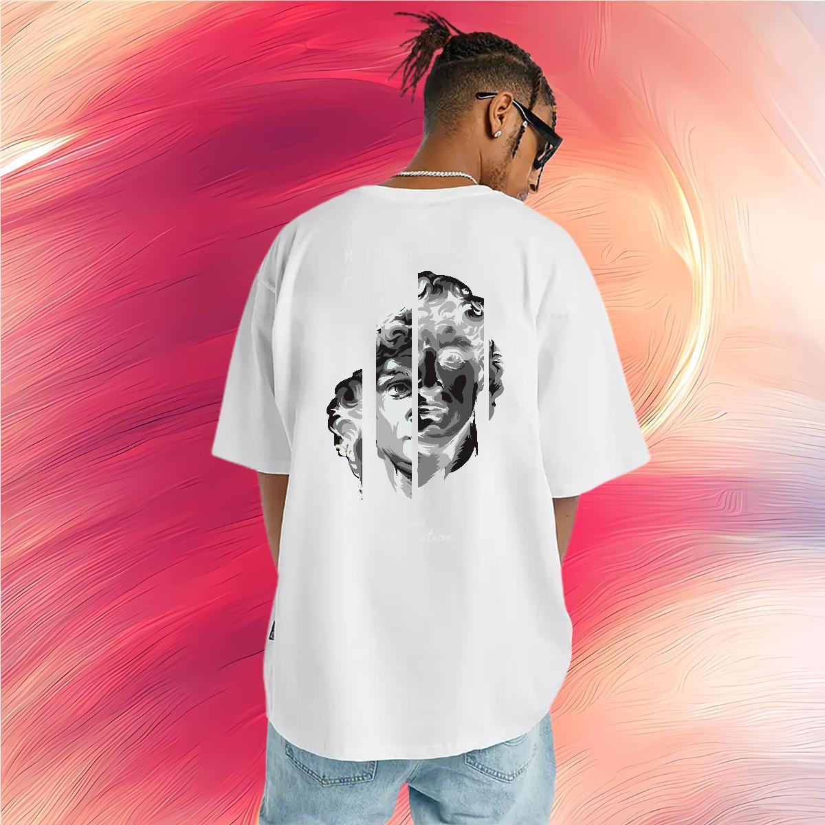 Free Shipping T Shirt For Man 230g Pure Cotton portrait Casual Beach Cartoon Print Short Sleeve Soft Men Clothes T-Shirt Fashion Tees Shirts
