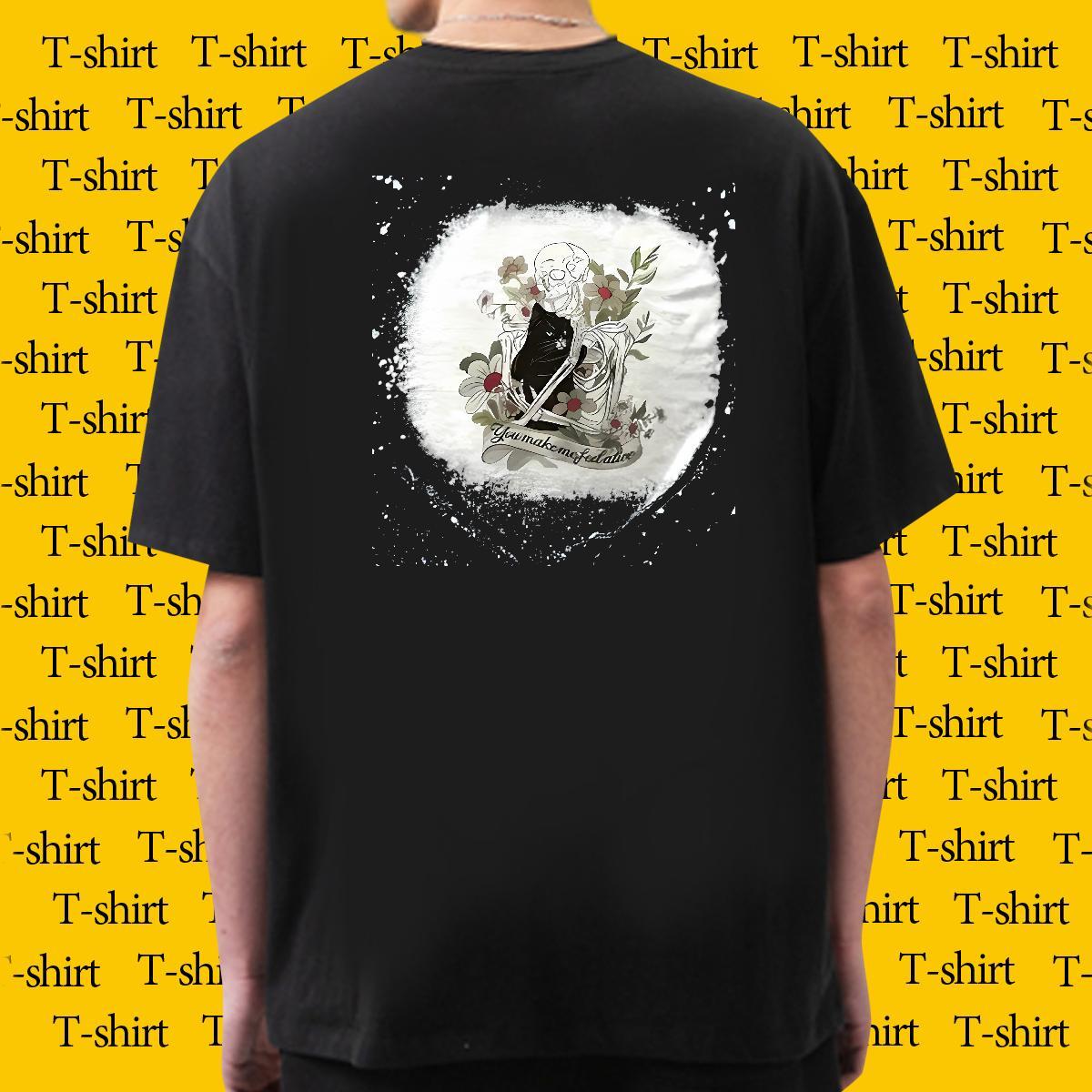 Loose T-Shirts for Men 230g 100% Cotton plant Daily Wear Black Oversized Breathable Couples T Shirts 2024 Designer Tee Shirt