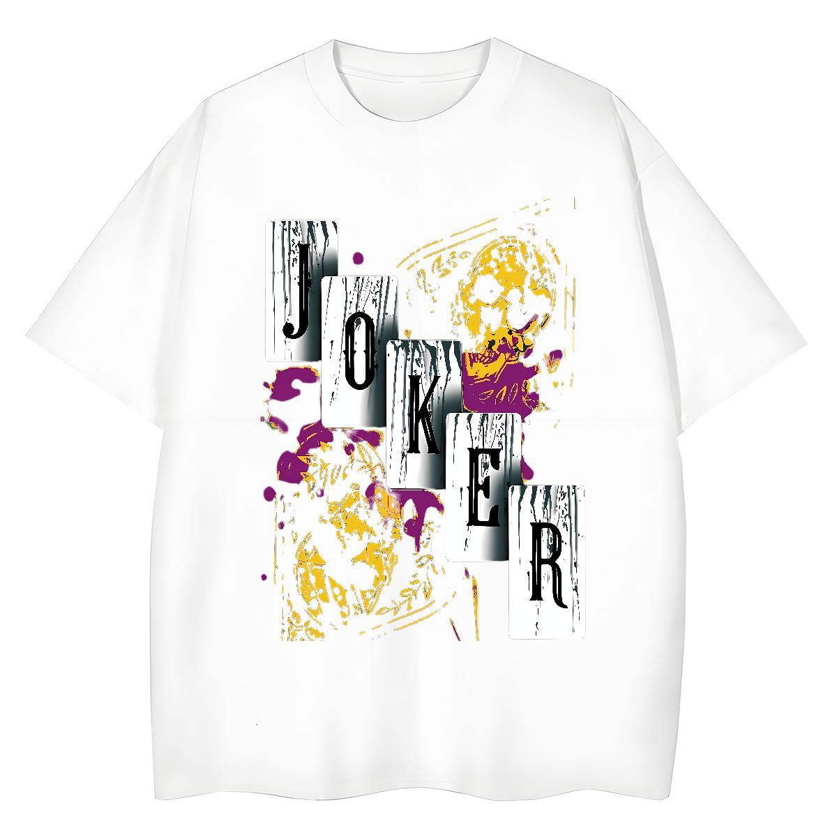 5A Lady T shirt 230g Cotton joker High Street Hip Hop T Shirt For Woman Crew Neck Breathable Black White Tees Shirts