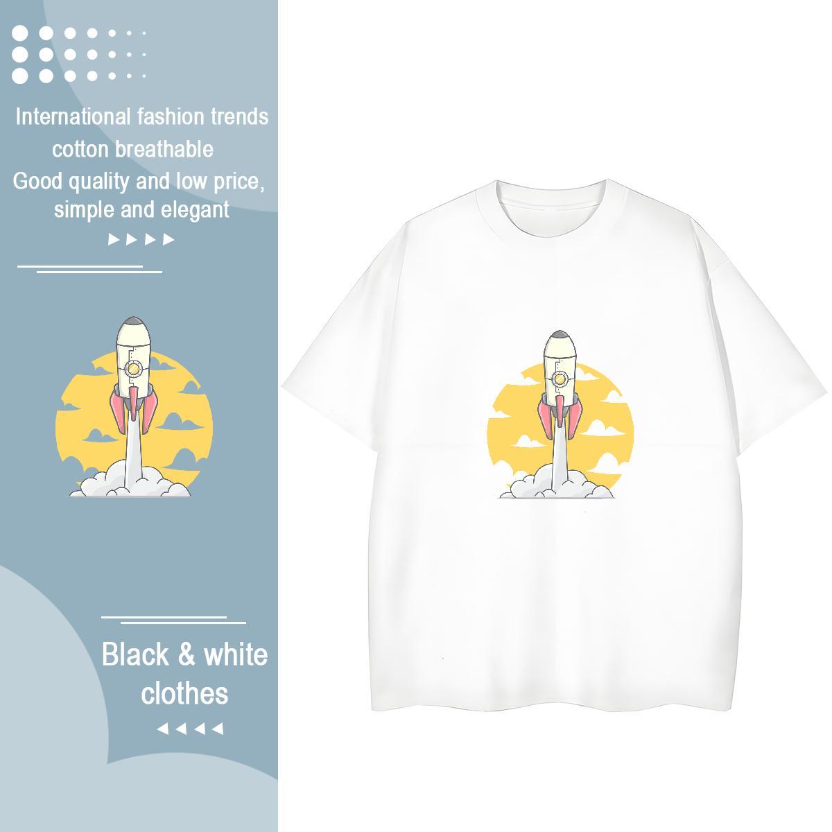 Designer Women Tees 230g Pure Cotton universe Casual Beach Woman T Shirts Round Neck Short Sleeve Custom Print Plus Size Tshirts