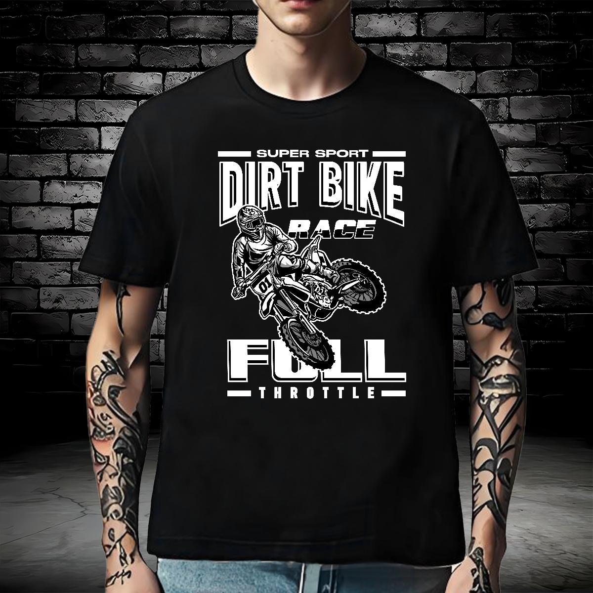 TOP Quality Man T Shirts 230g Cotton motorbike Summer Casual Oversized Short Sleeve O-Neck Men Clothes T-Shirt New Arrival Tees Shirts