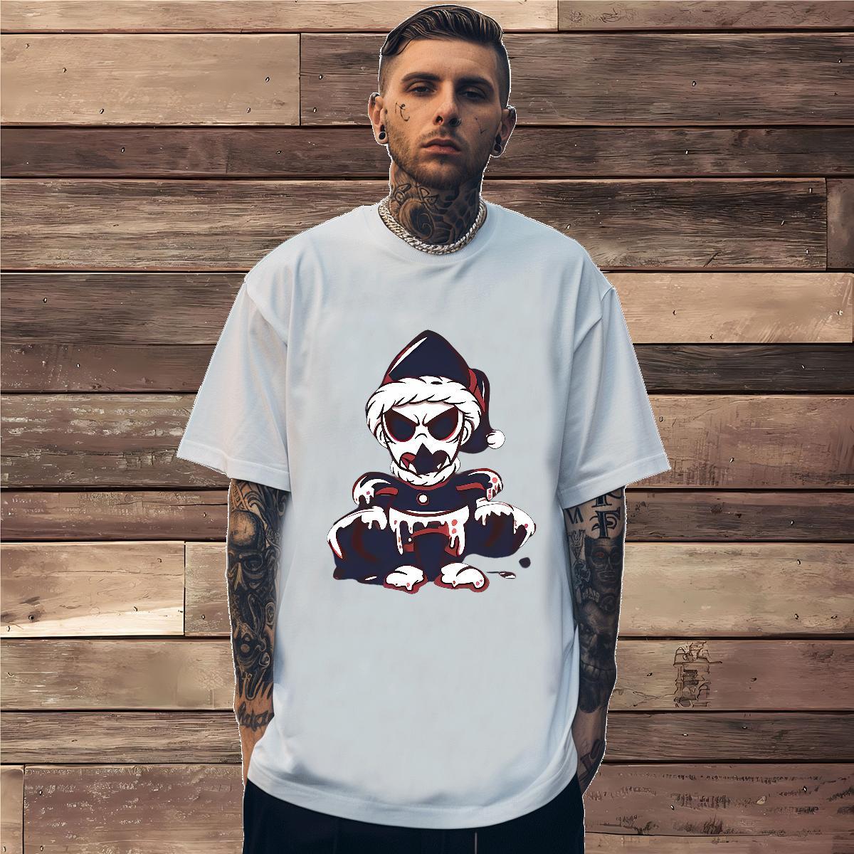 Unisex T Shirts Men 100% Cotton 230g skull Spring Summer Customized Breathable Crew Neck Tshirt for Man Woman Designer Tops