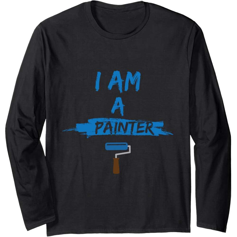 Long Sleeve Shirts for Men sweatshirt A Painter Job Wall, Birthday Gift For Painters Long Sleeve T-Shirt T shirt Tee Streetwear Casual tops clothes