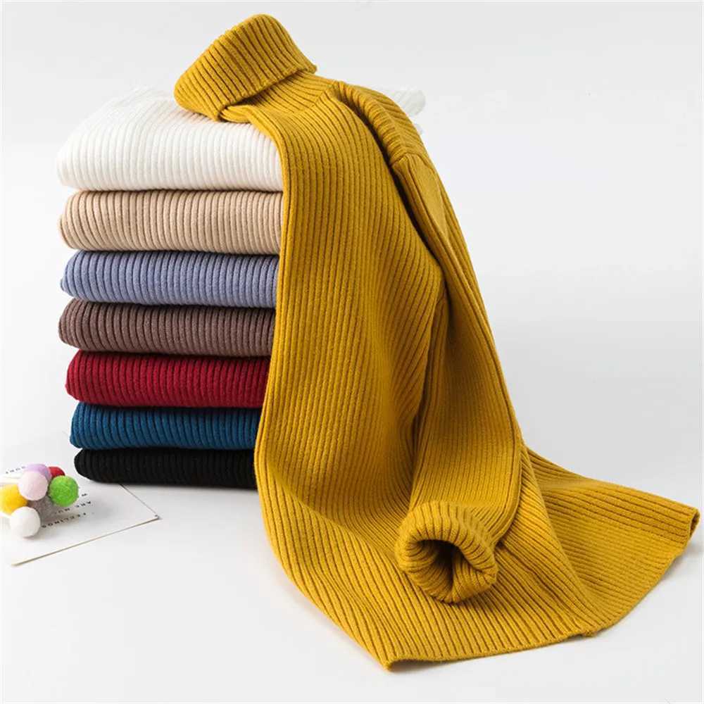Kids Girls Turtleneck Sweater 2022 Spring/Summer Casual Cotton Boys and Girls Youth Clothing 3 4 7 10 12 Years OldW240824