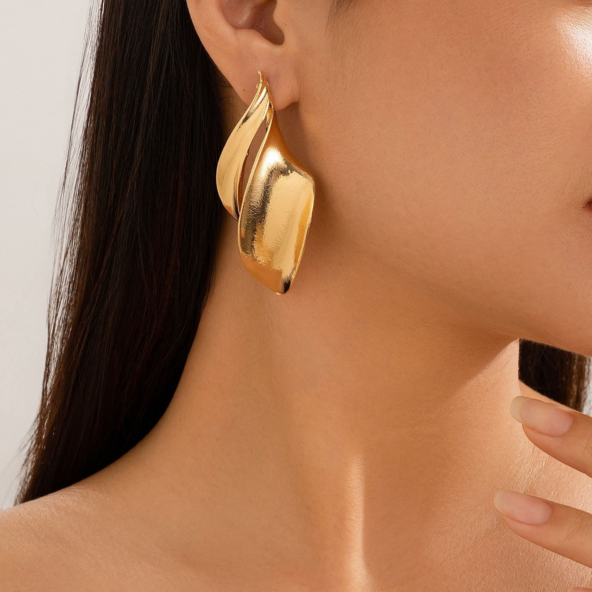 Accessories Ins Light Summer Personalized Geometric Water Drop Earrings for Women