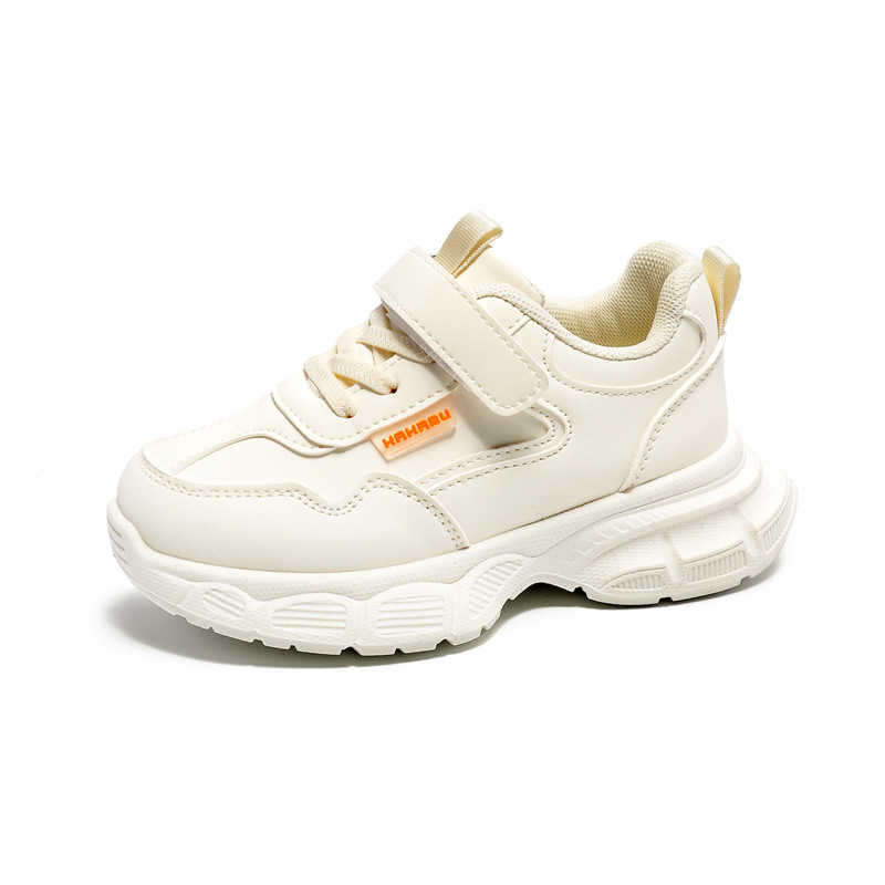 Athletic Outdoor Childrens sports breathable mesh Velcro casual white shoes C260130