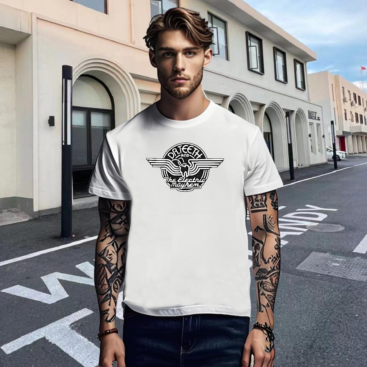 Wholesale Mens T Shirts 230g 100% Cotton letter Street White Plus Size Breathable Crew Neck Couples T Shirts Fashion New Tops