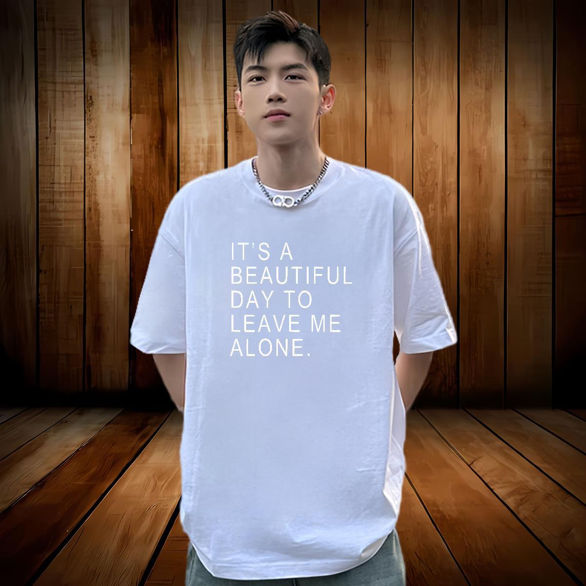 Loose T shirt 230g Cotton letter Street DIY Printed Round Neck Short Sleeve Couples T Shirts 2024 DIY Tops Tees