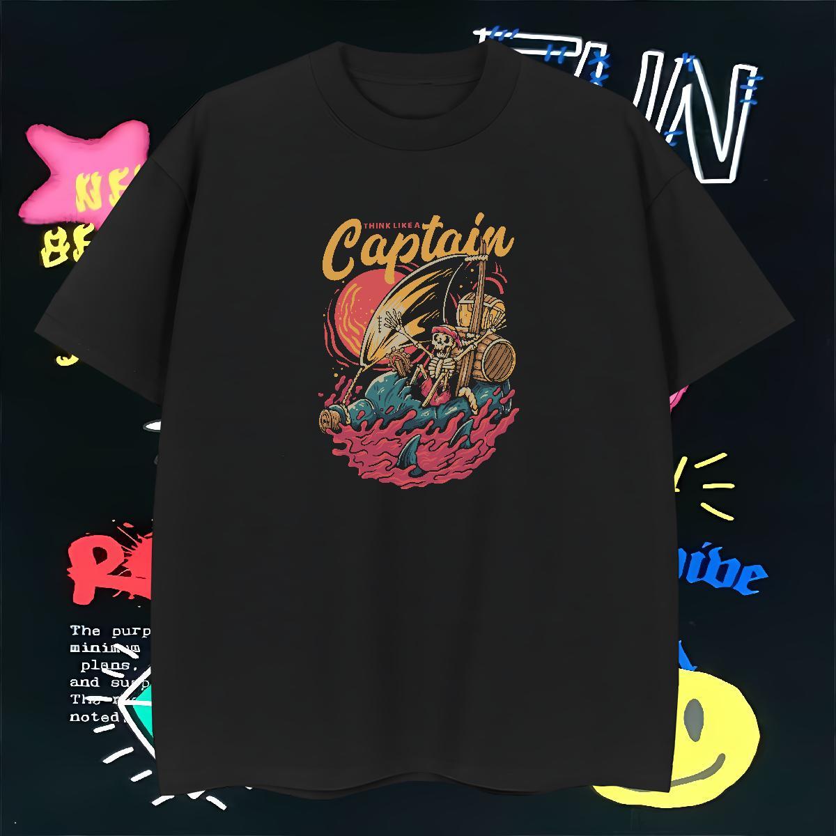 Comfortable Men T Shirts 230g 100% Cotton skull Casual Custom Big Size Round Neck Short Sleeve Men Tees Casual New Clothes