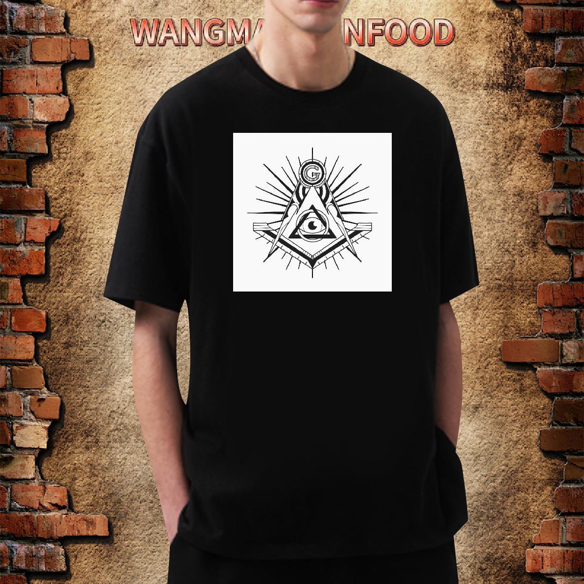 Soft T-Shirts 230g Cotton eye of the devil Street Plus Size Custom Pure Cotton Men Tees New Designer Tops Tees