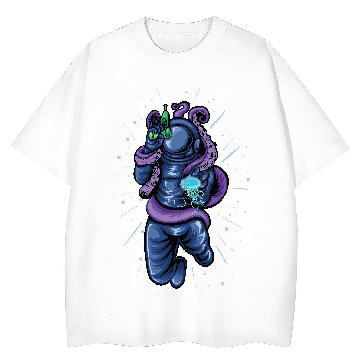 Brand Women Tees 100% Cotton 230g space Sports Street Wear T Shirt For Woman Crew Neck DIY Logo Top Shirts