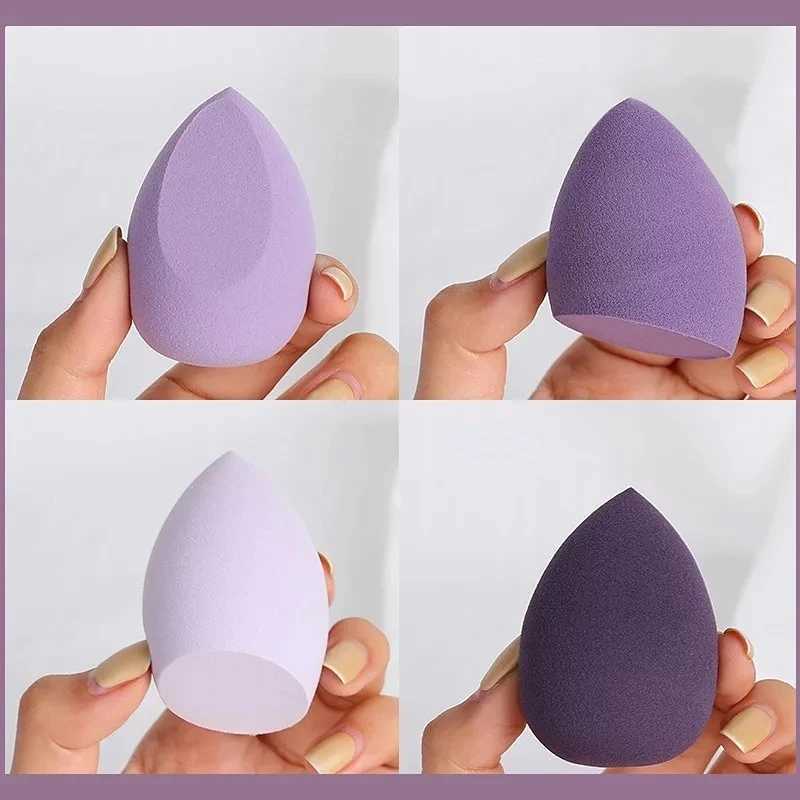 4 pieces of colored makeup sponge pads basic powder sponge beauty egg makeup blender makeup puffs womens makeup and beauty tools M240826