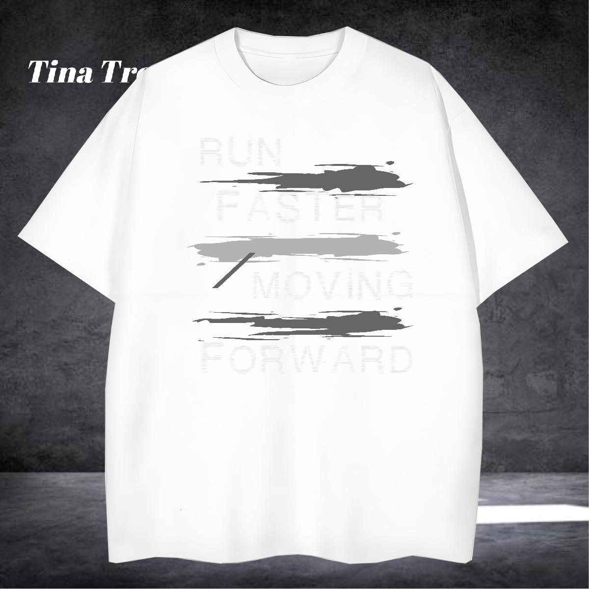Loose Men T Shirts 230g Cotton letter High Street Hip Hop Custom Cartoon Pure Cotton Men Tops Tees Fashion Tees Shirts
