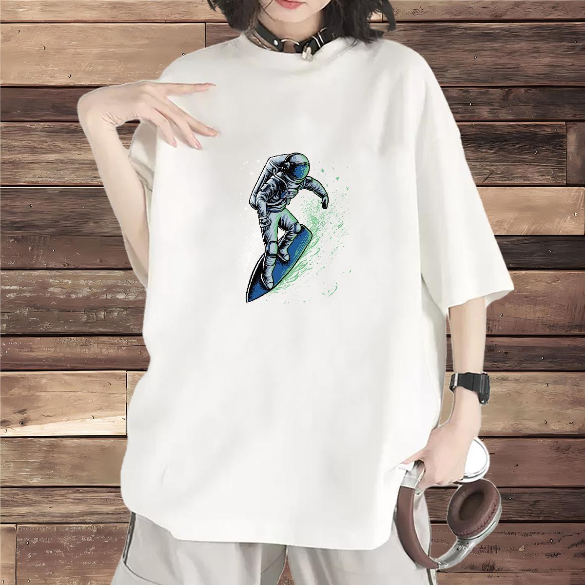 Designer Nice Couples T Shirts 100% Cotton 230g universe Sport T-Shirts Breathable Crew Neck Anime Print Tees Shirts