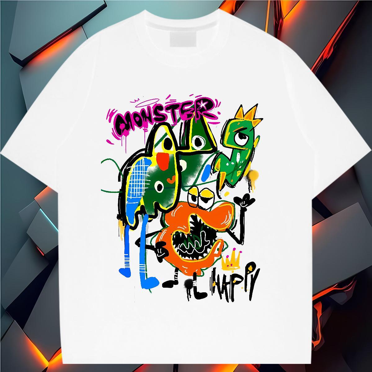 Nice Unisex Tshirts 230g 100% Cotton cartoon Casual T-Shirts Comfortable Customized Tops Tees