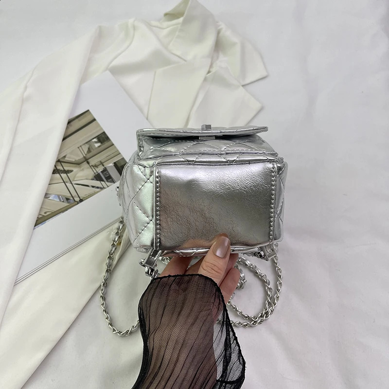 Female Fashion Lady Mini Backpack PU Material College Trendy Cute Travel Bag 240824