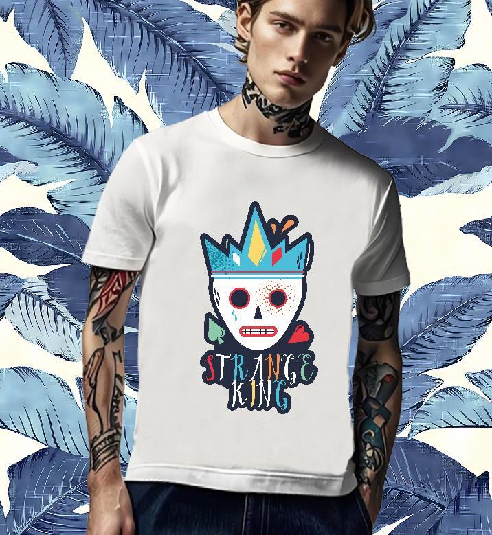 Popular Man T Shirts 230g 100% Cotton skull Daily Outfit Anime O-Neck Short Sleeve Tshirt for Man Woman 2024 Summer Tops