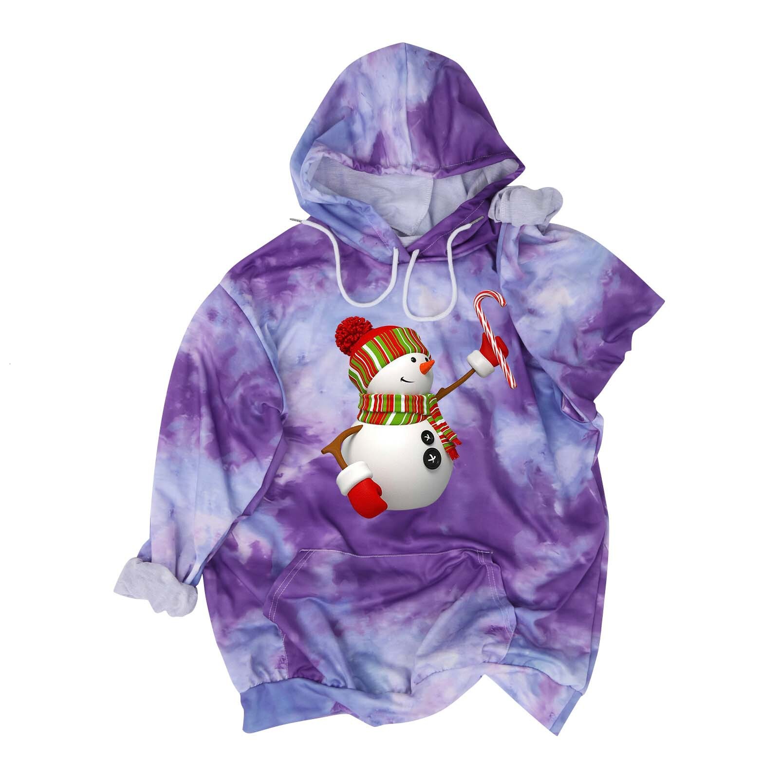 Fashion Autumn/Winter Hoodie Trend Digital Printed Long Sleeve Middle Length Female dongdumaoyi