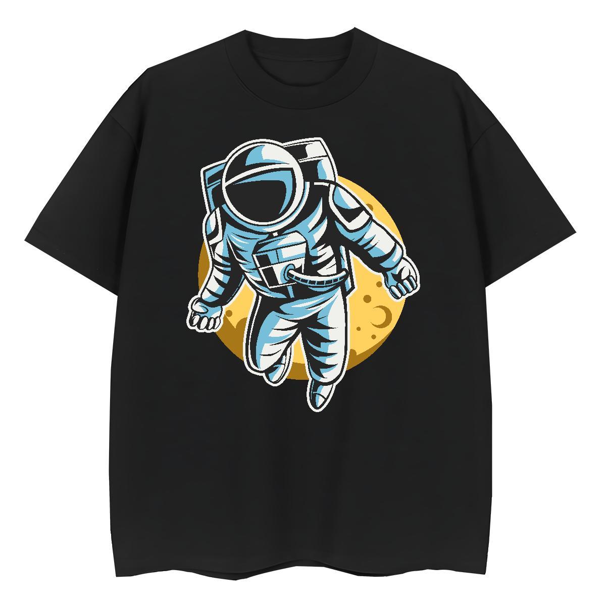 Brand Lady T shirt 230g Pure Cotton cosmonaut Casual Daily Wear Women T Shirts Breathable Soft Cartoon Anime Tops