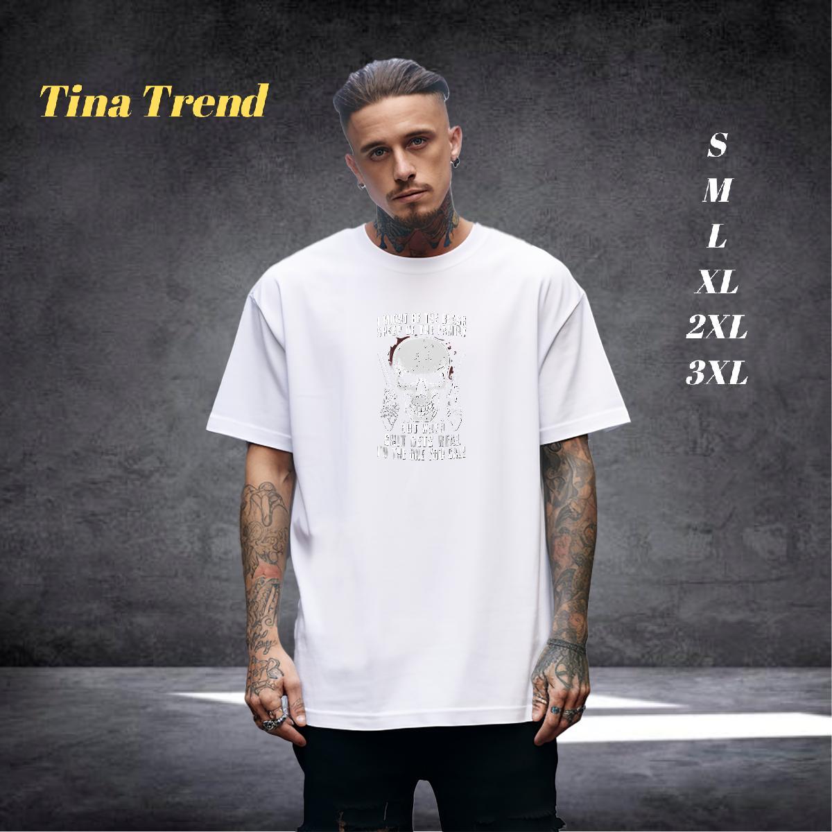 Popular Mens T Shirts 100% Cotton 230g skull Daily Outfit DIY Breathable Short Sleeve Men Tshirts 2024 New Wear